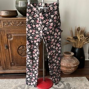 Rebecca Taylor Spring Floral Denim Pants